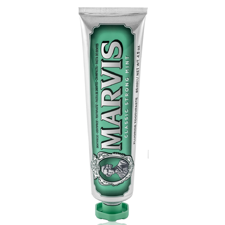 Marvis Classic Strong Mint 85ml ยาสีฟันในตำนานจากอิตาลีที่ใครๆก็ตามหา กลิ่นสตรองมิ้นท์ให้ลมหายใจหอมสดชื่นยาวนาน